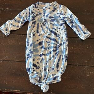 Blue Tie-Dye Baby Sleep Gown